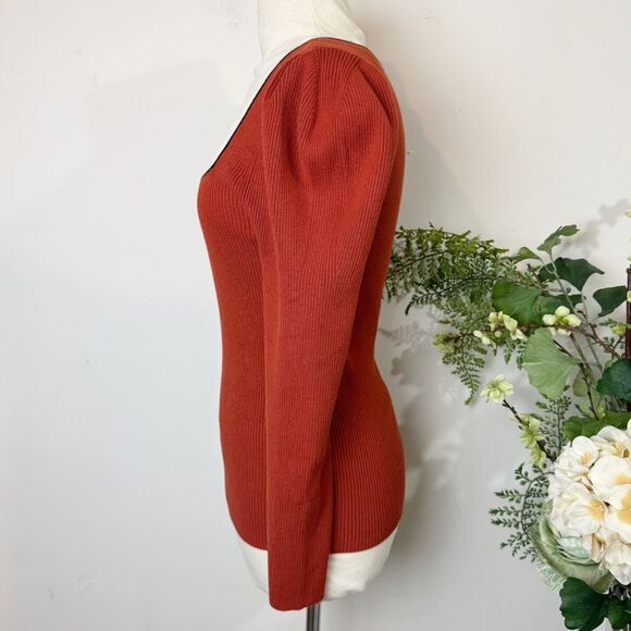 MAEVE square neck sweater | ribbed knit | medium - Picture 5 of 9